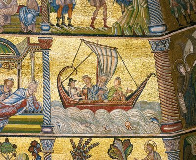 The Three Magi Departing Across the Seas by Italian school