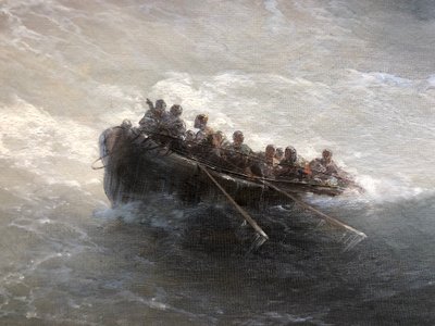 Fragment Boat with People by Ivan Aivazovsky