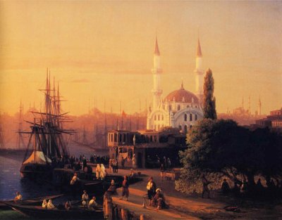 Panorama of Constantinople (detail) by Ivan Aivazovsky