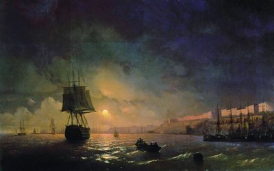 Odessa in Moonlight by Ivan Aivazovsky