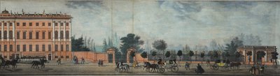The Anichkov Palace. From the panorama of the Nevsky Prospekt, 1830 by Ivan Alexeyevich Ivanov