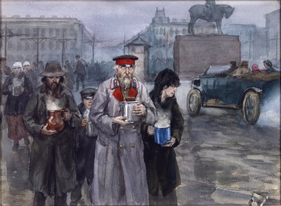 Hungry Years in Petrograd. Return from a Communal Soup Kitchen by Ivan Alexeyevich Vladimirov by Ivan Alexeyevich Vladimirov