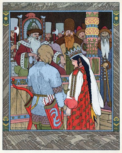 Tsarevitch Ivan, the Fire Bird and the Gray Wolf by Ivan Yakovlevich Bilibin