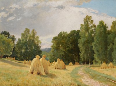 Haystacks, Preobrazhenskoe by Ivan Shishkin, 1890 by Ivan Ivanovich Shishkin