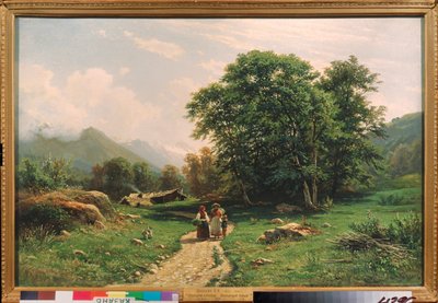 A View in Switzerland by Ivan Ivanovich Shishkin