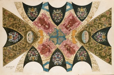 An Original Design for a Ceiling Mural for the State Bank in Nizhny-Novgorod by Ivan Yakovlevich Bilibin
