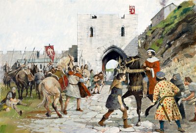 The Medieval Courtyard of Tintagel Castle by Ivan Lapper