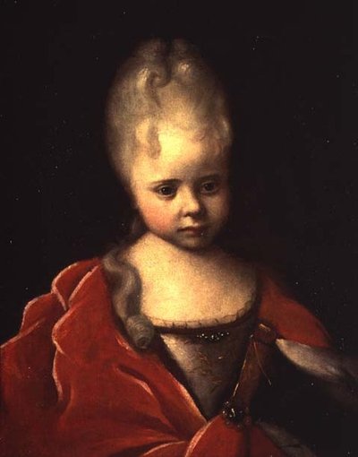 Portrait of Grand Duchess Yelizaveta Petrovna as a Child, c.1712-13 by Ivan Nikitich Nikitin