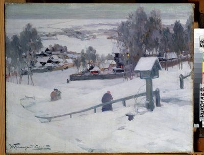 Winter evening, 20th century by Ivan Silych Goriuschkin Sorokopudov