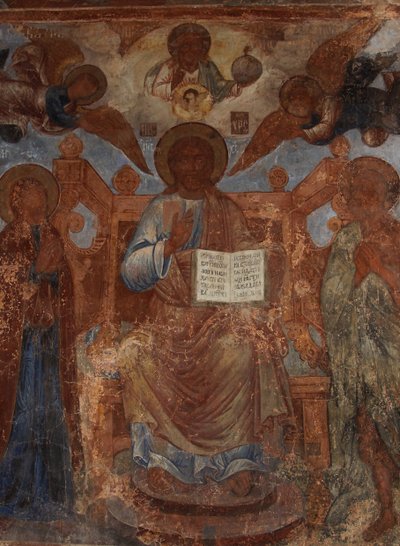 Fresco in the Cathedral of Our Lady of the Sign, Novgorod, Early 18th century by Ivan Yakovlevich Bakhmatov