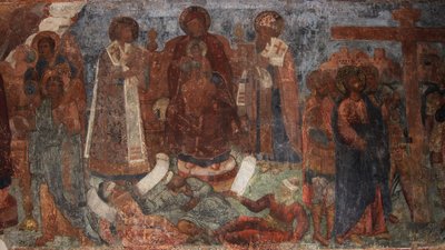 Fresco in the Cathedral of Our Lady of the Sign, Novgorod by Ivan Yakovlevich Bakhmatov