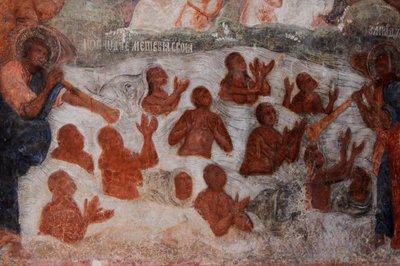 Fresco in the Cathedral of Our Lady of the Sign, Novgorod, Early 18th century by Ivan Yakovlevich Bakhmatov