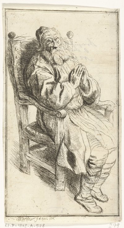 Old Man Sitting in an Armchair by J.B. Bernaert