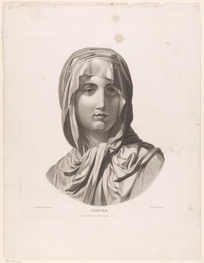 Head of a Vestal Virgin by J.F. Cazenave