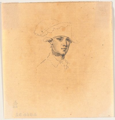 Preparatory Work for One of the Heads for the Engraving: Frederick the Great Rides Home After a Review at Potsdam by J.F. Clemens