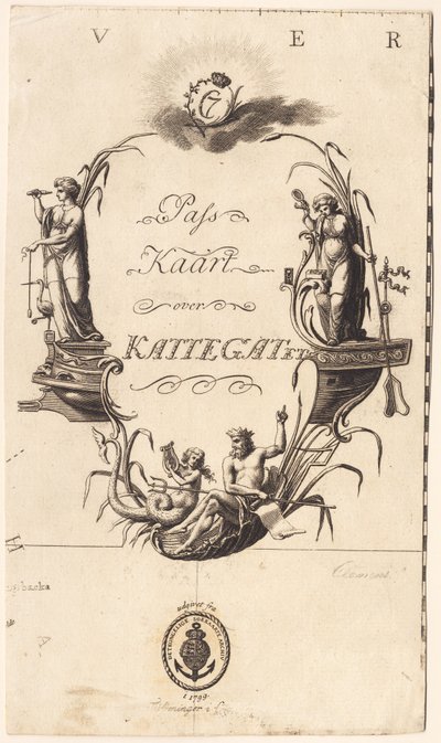 "Pass Map over Kattegat" by J.F. Clemens