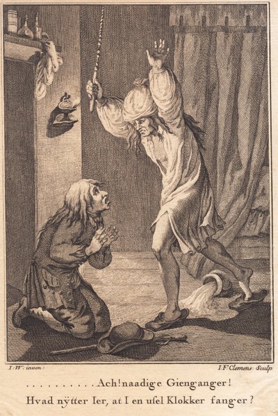 Per Degn Falls in Terror on His Knees Before the Bailiff by J.F. Clemens