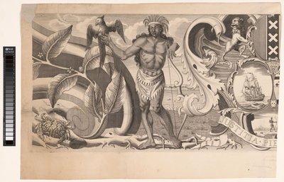 Part of the Border of a Map of Suriname (Left Part) by J.G. de la Croix