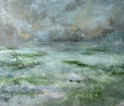 Misty Swamp Greens by JMF FINE ART