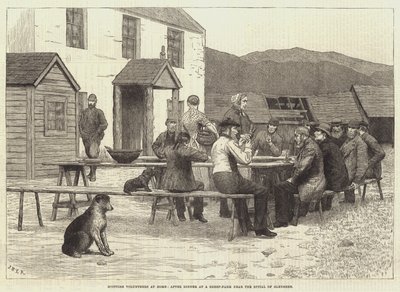 Scottish Volunteers at Home, After Dinner at a Sheep-Farm Near the Spital of Glenshee by J.M.L. Ralston