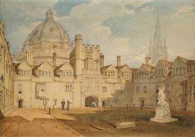 A View from the Inside of Brazen Nose College Quadrangle, Oxford, 1803-1804 by Joseph Mallord William Turner