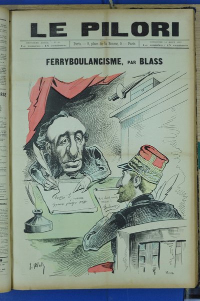 Cover of “Le Pilori”, Satirique en Colours by J. (1847 1892) Blass