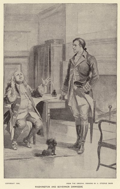 Washington and Governor Dinwiddie by J. (after) Steeple Davis