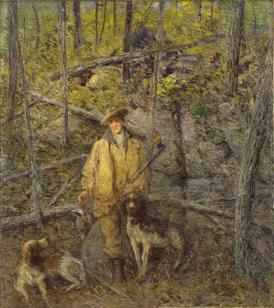 Hunter and Dogs by J. Alden Weir