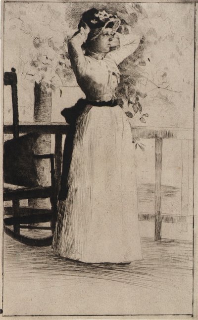 Portrait of Miss Hoe by J. Alden Weir