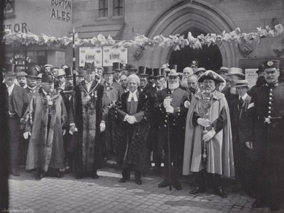 Lichfield Greenhill Bower, Gathering for the Procession by J. Benjamin Stone