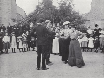 The Northumbrian Baal Fire, Villagers Dancing by J. Benjamin Stone