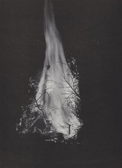 The Northumbrian Baal Fire, the Fire Alight by J. Benjamin Stone