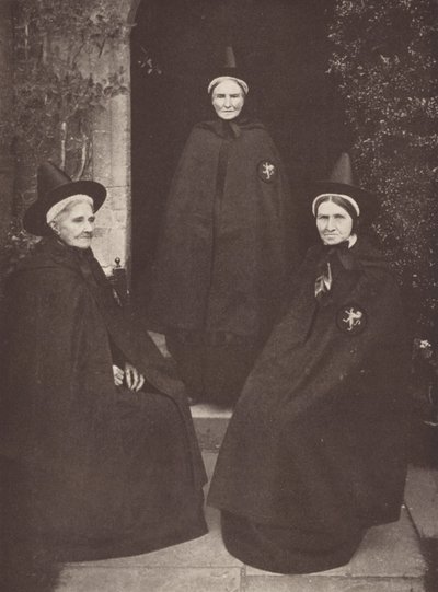 The Almswomen at Castle Acre in Their Interesting Costume by J. Benjamin Stone