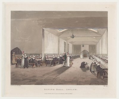 Dining Hall, Asylum, February 1, 1808 by J. Bluck