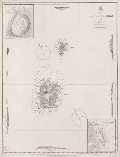 Azores Corvo and Flores, Surveyed by Capt. A.T.E Vidal R.N 1844 by J. & C. Walker