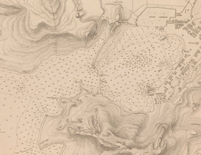 Greece, the Peiraeus or Port Drako Surveyed by Commander Thomas Graves, H.M.S. Beacon 1840 (Detail) by J. & C. Walker