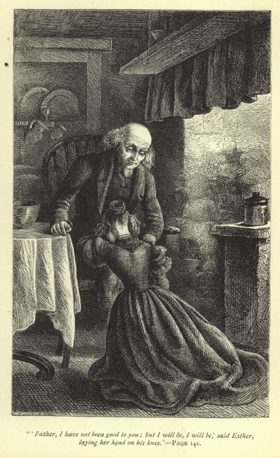 Father, I Have Not Been Good to You; But I Will Be, I Will Be, Said Esther, Laying Her Head on His Knee by J. Cooper