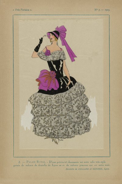 Very Parisian, 1923, No 7: 2 - PALAIS ROYAL. - Of a charming preciousness... by J. Dory