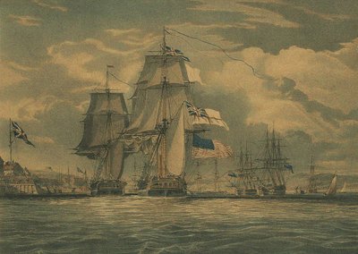 HMS Shannon captures USS Chesapeake, 1 June 1813 by J. G. C. Schetly