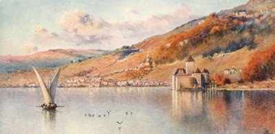 Montreux from the Lake: Autumn, JHL by J. Hardwicke Lewis