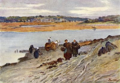Seaweed Gathering on the Estuary of the Rance by J. Hardwicke Lewis