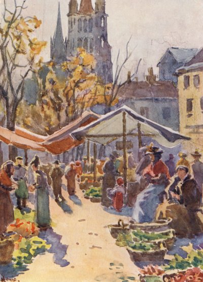 The Market Place, Lausanne by J. Hardwicke Lewis