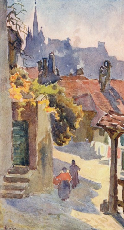 The Spires of St Francois, Lausanne by J. Hardwicke Lewis