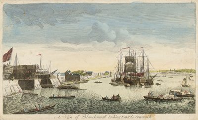 View of Blackwall looking towards Greenwich by J. Heudelot