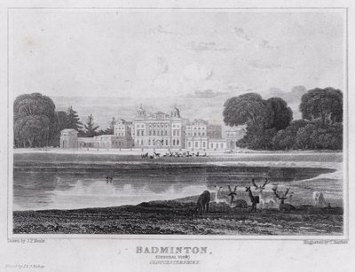 Badminton, General View, Gloucestershire by John Preston Neale