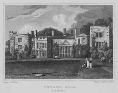 Bowling Hall, Yorkshire (engraving) by John Preston Neale
