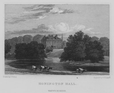 Honington Hall, Warwickshire (engraving) by John Preston Neale