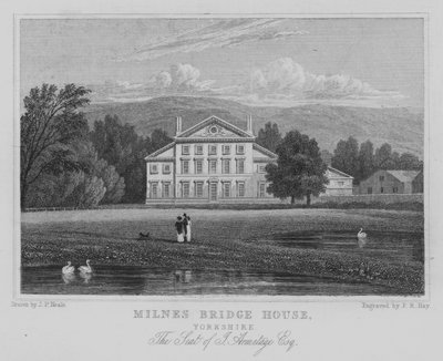 Milnes Bridge House, Yorkshire, The Seat of J Armitage, Esquire by John Preston Neale