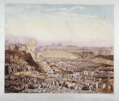 View of construction work at St Katherine