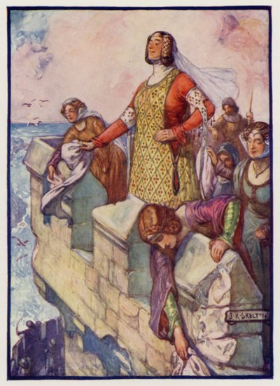 Black Agnes, Countess of Dunbar and March, at the Siege of Dunbar Castle by the English, 1338 by J. R. Skelton
